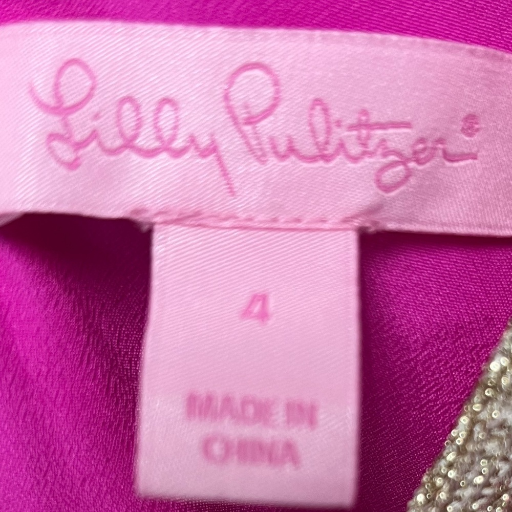 Magenta Lilly Pulitzer Dress - Picture 3 of 4